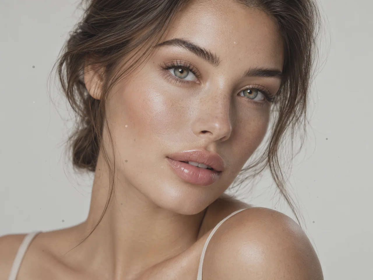 Beauty portrait before retouching