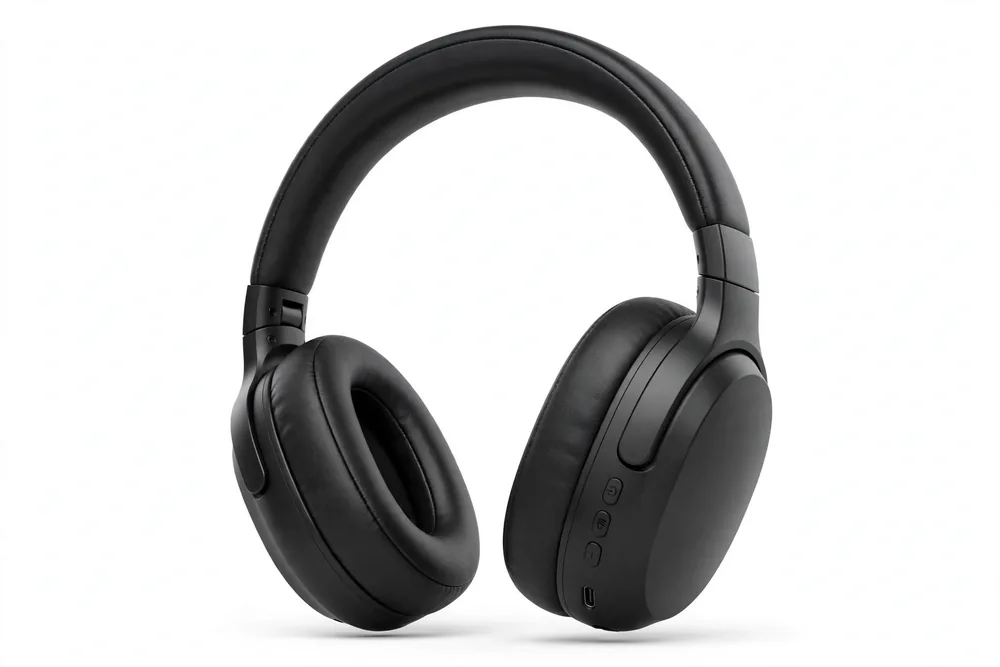 3D product animation still of headphones showing a rotating product view by Pic Visual