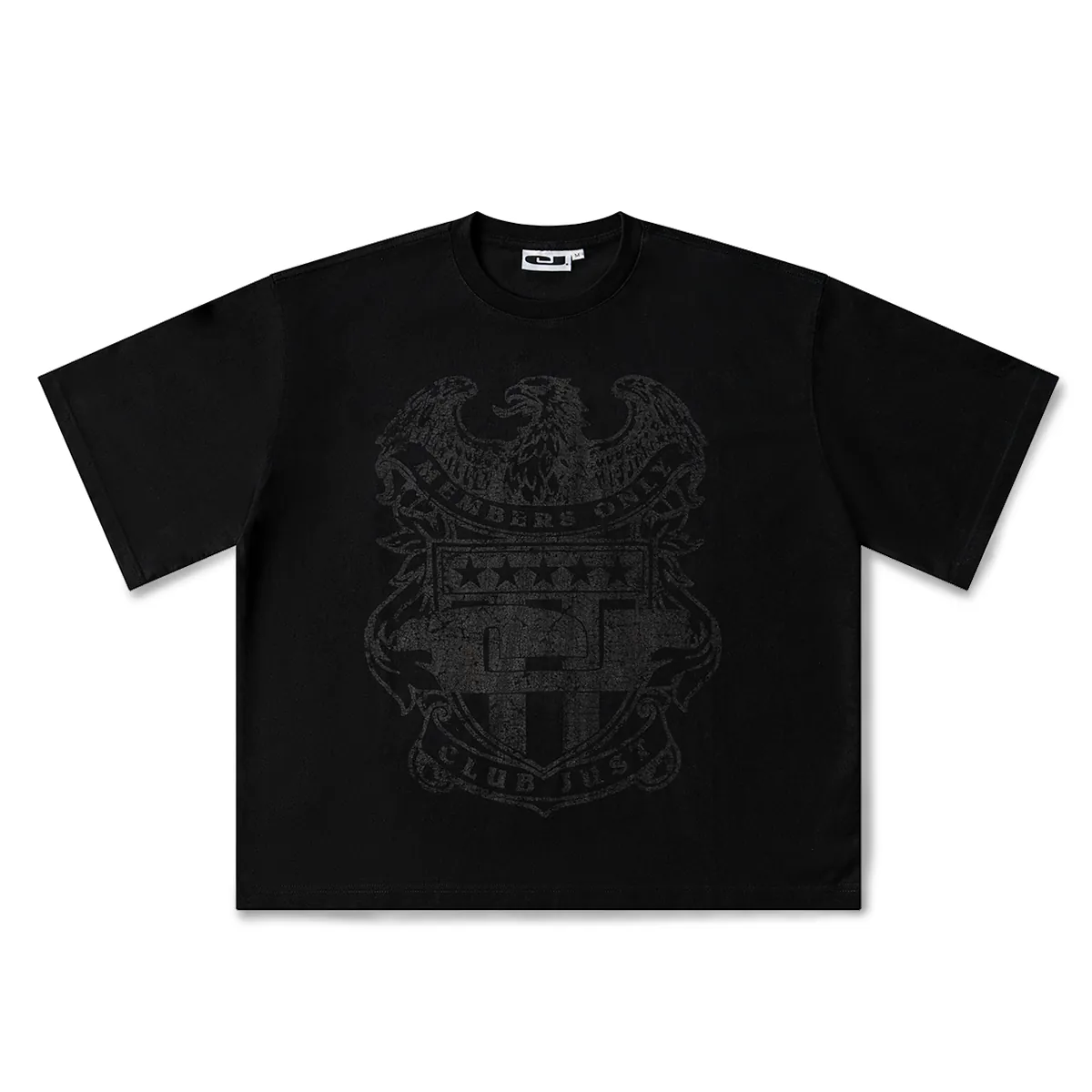 Black Graphic Tee after retouching