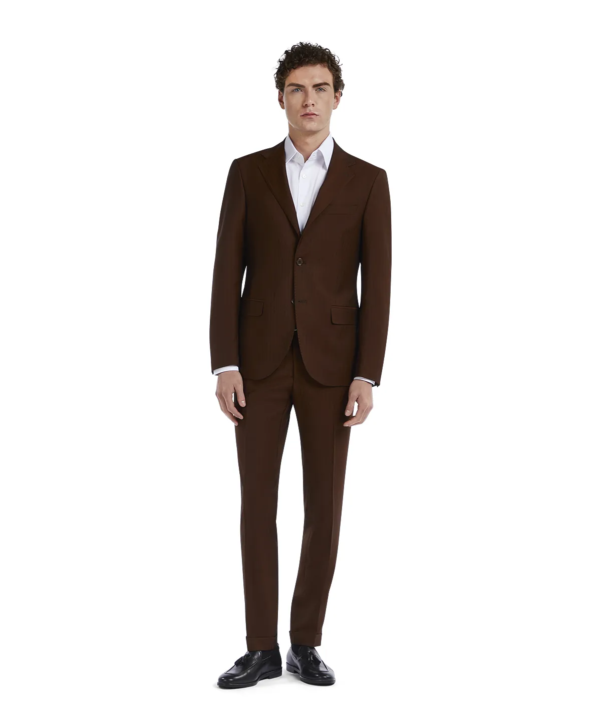 Brown Suit - On-Model after retouching