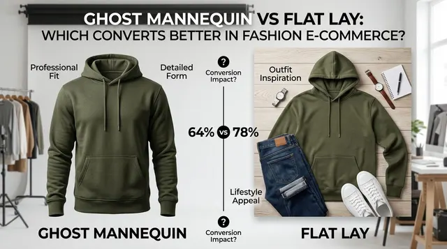 Ghost Mannequin vs. Flat Lay: Which Converts Better in Fashion eCommerce?