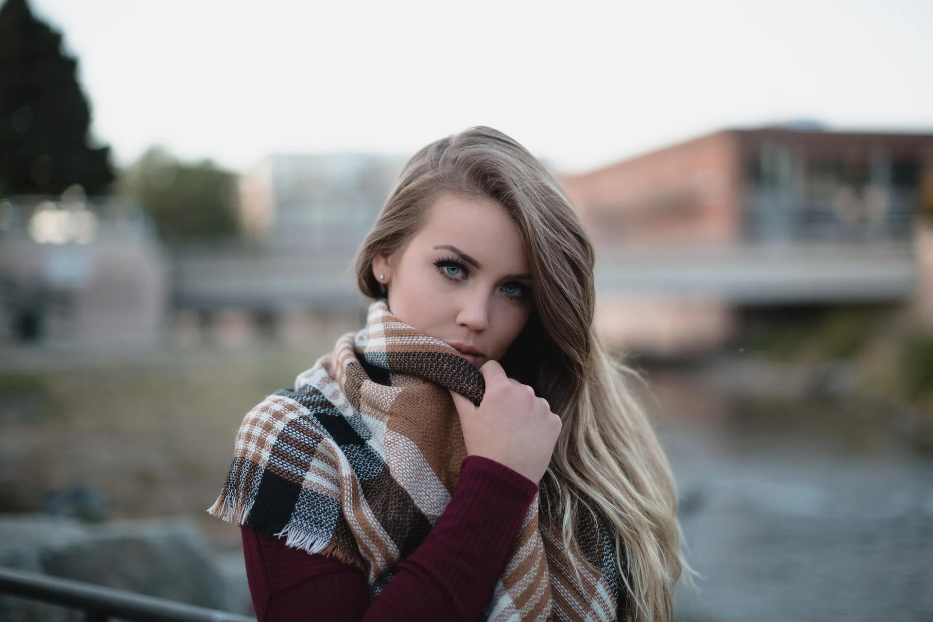 Model photo after on-model editing with natural skin and clean styling by Pic Visual