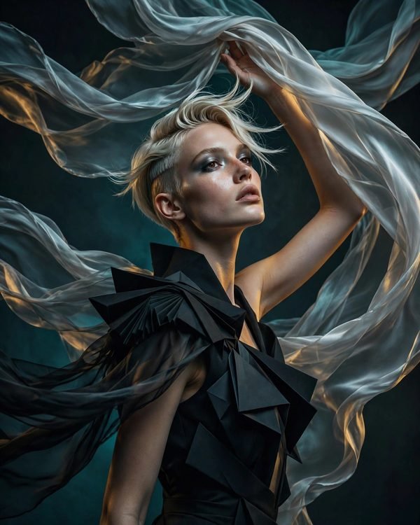 Creative editorial fashion image finished by the Pic Visual editorial desk